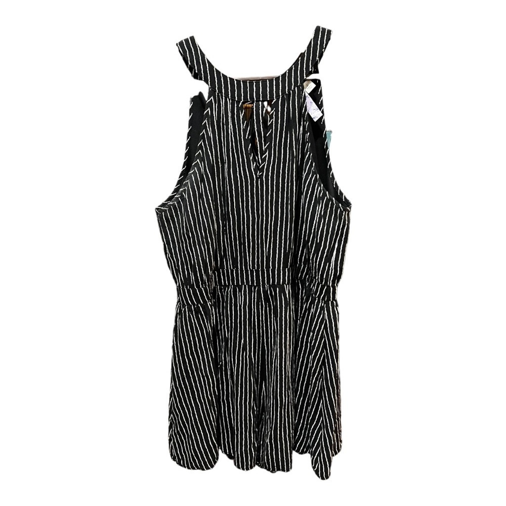 Black and white pin striped Romper Ayla for Anthropologie size L